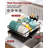 Stainless Steel Dish Drying Rack for Kitchen Counter, Sink Organization and Storage Essentials with Silverware & Utensil Holder, Home and Apartment Decor, 12.5''W x 16.5'L, Black-123640012-123640018