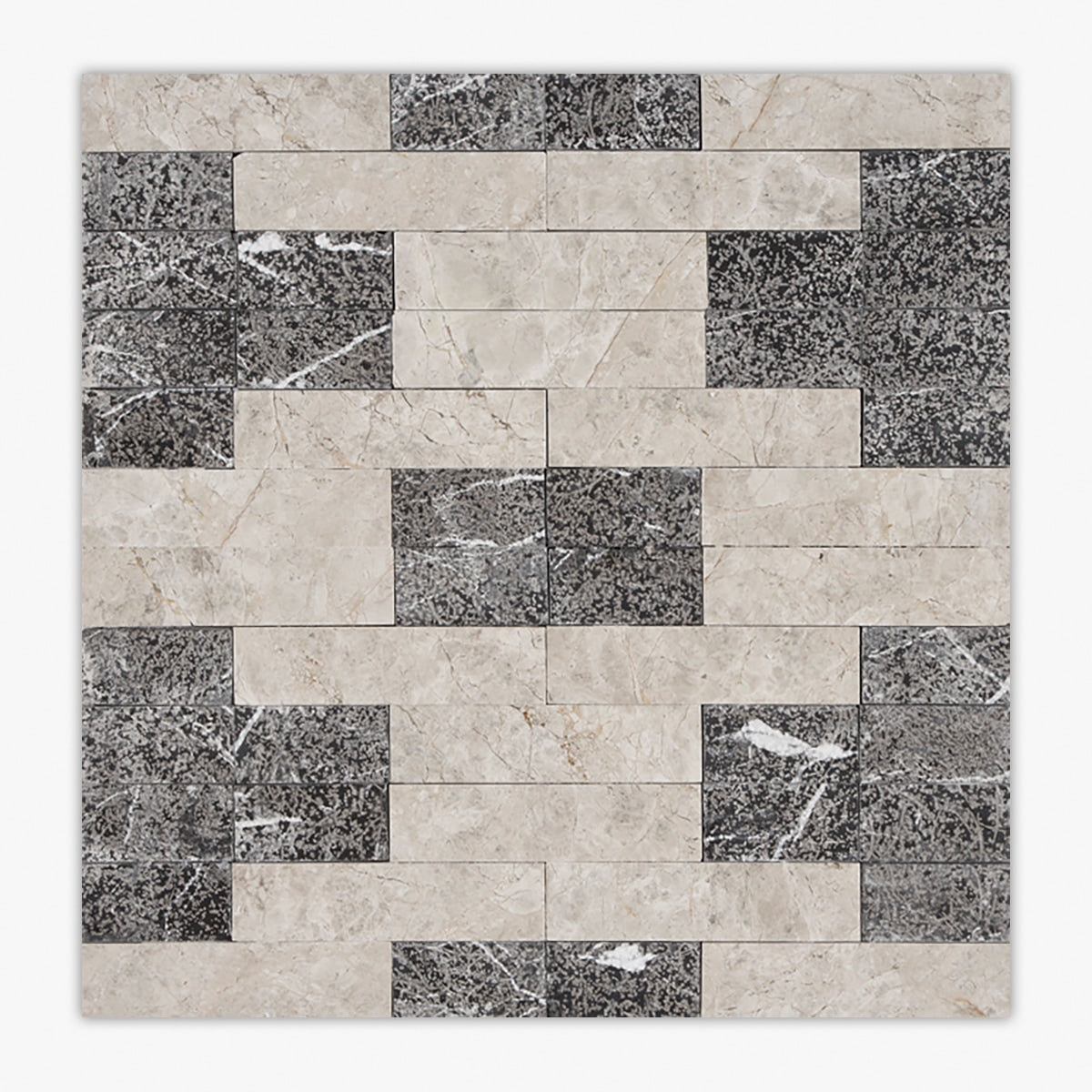 Tile Point Galaxy Silver, Nero Marquina Multi-Textured Barcelona ...