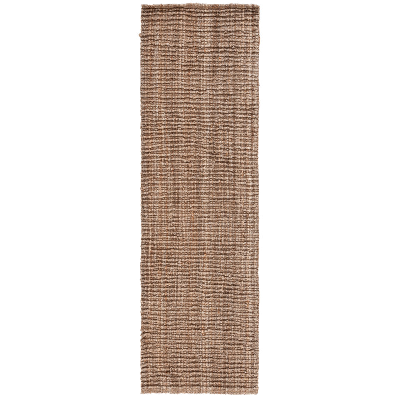 Marram Hand Woven Jute No Pattern Rug, Runner 2'6" x 8'