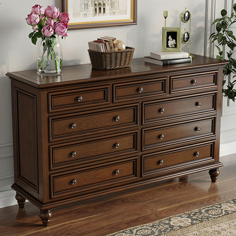 Retro Minimalist Brown High-Capacity Sideboard