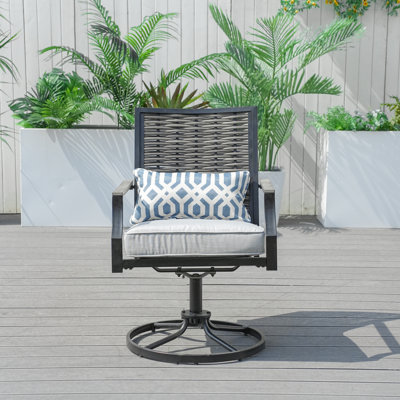 Rothmuller 2 - Person Rectangular Outdoor Dining Chair With Cushions