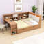 Lit de jour en bois avec bureau et tablettes et lumière DEL et 2 tiroirs-1599064326-1342456642