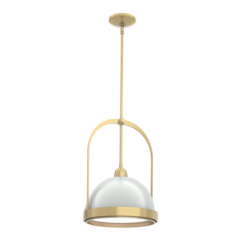 Atlas 1 - Light Single Dome Pendant, Vintage Platinum, Modern Brass