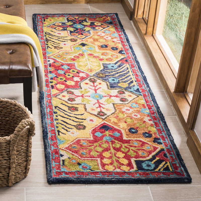 Tapis en laine touffeté à la main Poulin, Tapis de couloir 2 pi 3 po x 11 pi