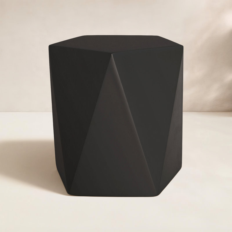 Table d'appoint Elyas, Noir mat