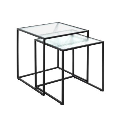Ackworth Glass Top Frame Nest Of Tables