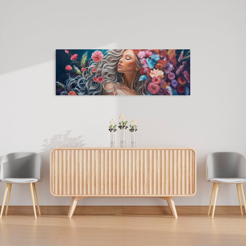 Art floral éthéré, H 48 po x l 16 po