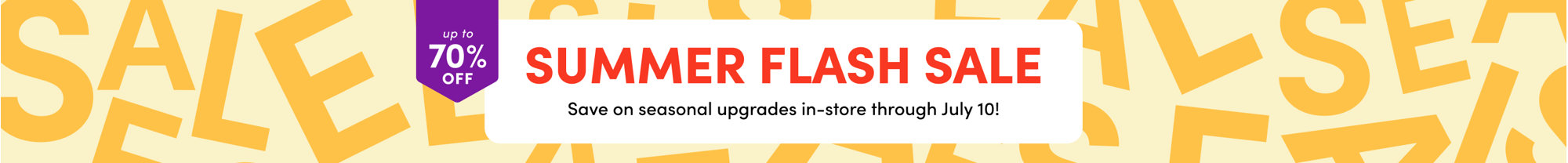 Summer flash sale