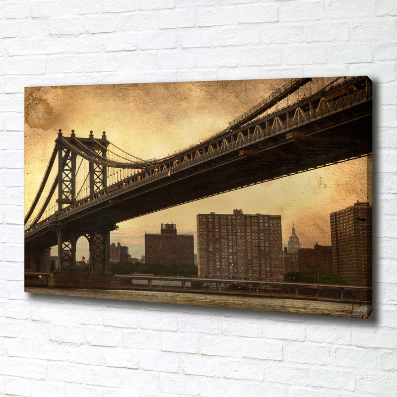 Manhattan New York - Wrapped Canvas Print