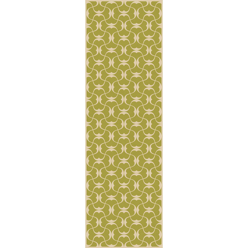 Aldo Vinyl Geometric Indoor Rug, Runner 2'6" x 8'
