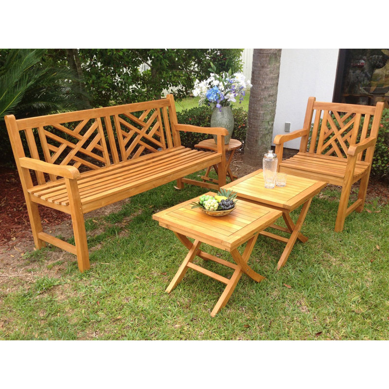 Chippendale Outdoor Teak Dining Armchair