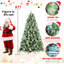 Arbre de Noël 59,06 po, 51 branches de pin séduisant, 694 pointes et branches à aiguille dure, conception à charnières à réglage par tracas, arbre de support en fonte robuste de 5 pi plus longtemps, effort mixte charmant et rustique-1536643117