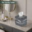 Couvercle de boîte à mouchoirs carré en marbre noir naturel, porte-mouchoirs décoratif pour meuble-lavabo, chambre à coucher et bureau