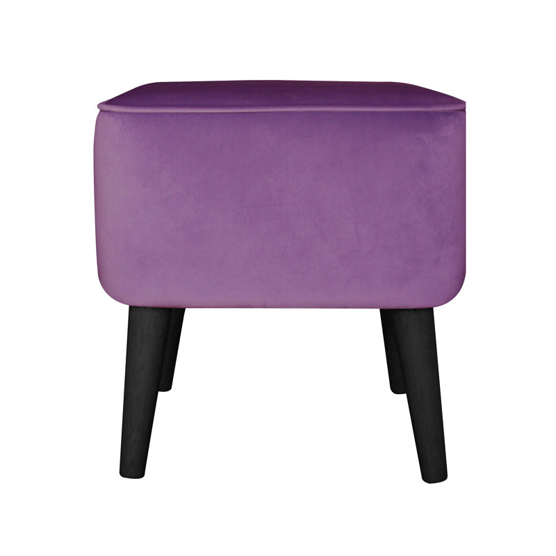 40cm Wide Square Solid Colour Standard Ottoman, Violet