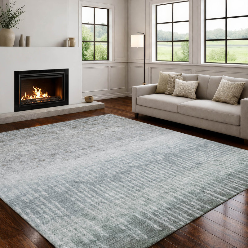 Machine Washable Indoor/Outdoor Chantille ACN2811 Modern Rug, 9' x 12', Sage