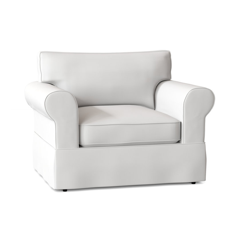 Fauteuil à housse large Kingsbridge, Perle Peyton
