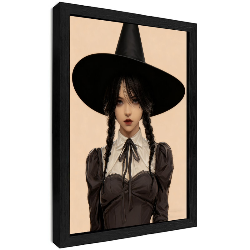«Black Goded Vintage Goddess of Magic», impression murale de style rétro, H 11 po x l 9 po