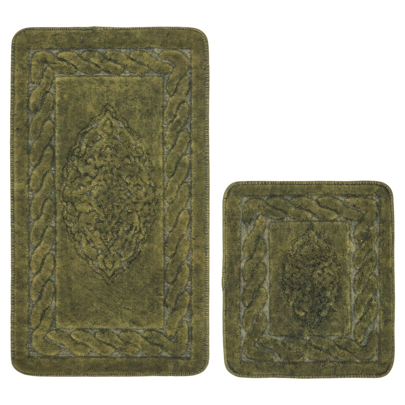 Ensemble de tapis de bain 2 pièces Prompton, Vert