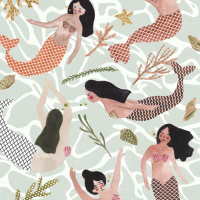 Mermaid At Heart IV by Melissa Wang - Wrapped Canvas Painting