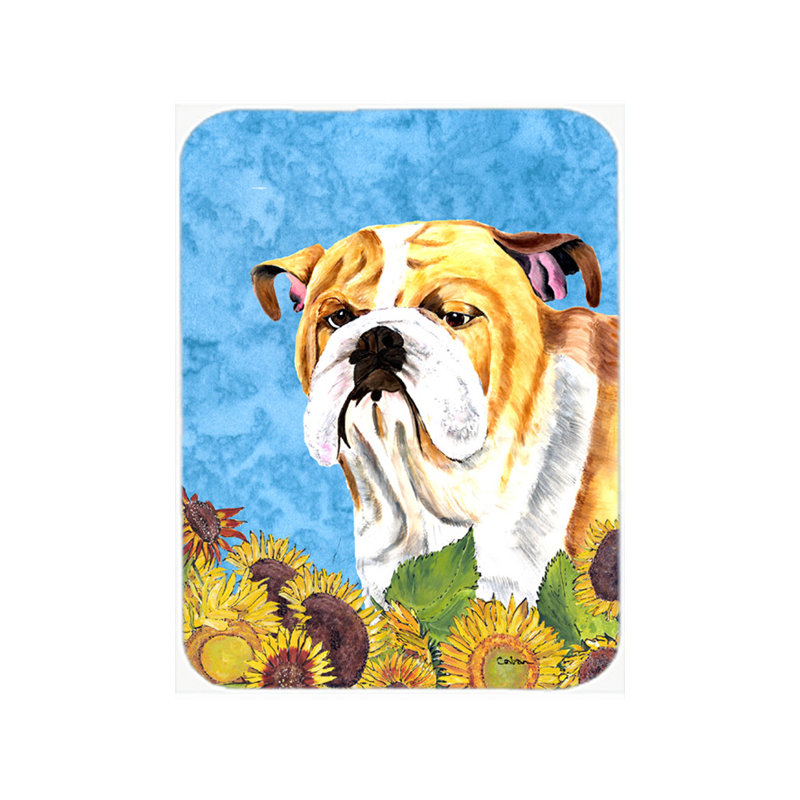 English Bulldog Glass Cutting Board