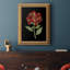 «Crimson Flowers On» (A) I, toile encadrée de qualité supérieure - prête à être accrochée-1552578747-1575913702