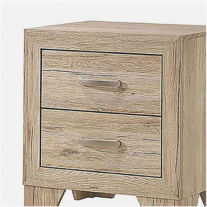Table de chevet 2 tiroirs Natural