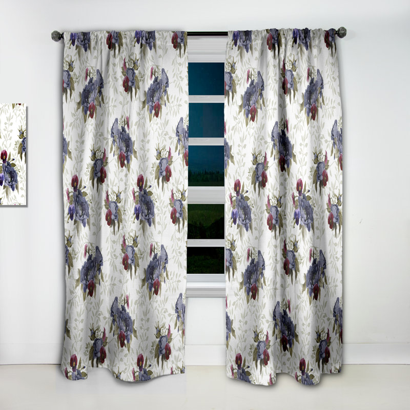 Rideau en lin / polyester, L 52 po x L 108 po