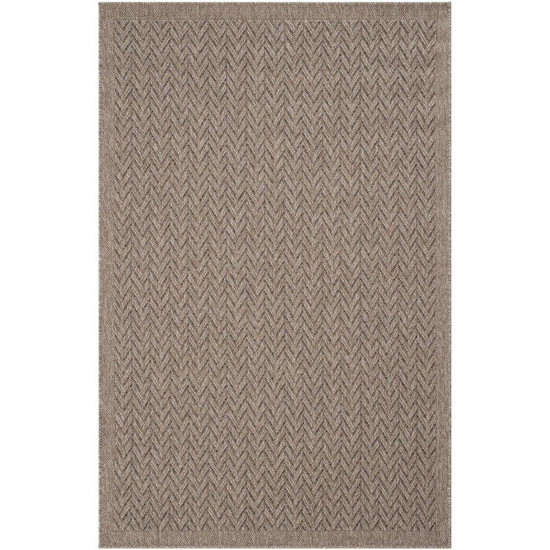 Ranzino Chevron Machine Made Indoor / Outdoor Area Rug, Rectangle 5'3" x 7'6"