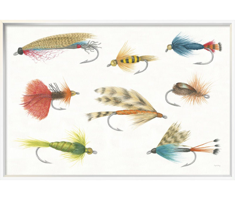 " Gone Fishin I " by Elyse DeNeige, 12" H x 18" W, No Mat, Wrapped Canvas