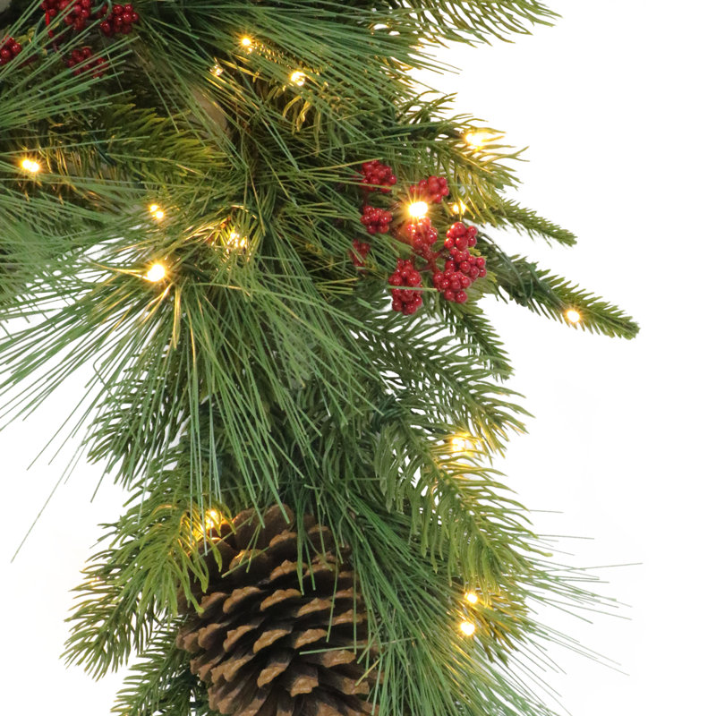 72" Pre-Lit Mixed Pine Garland