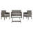 Aboka 4 - Person Patio Conversation Set with Cushions-1002878366