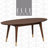 Clemintine Elle Decor Mid-Century Modern Oval Coffee Table with Brass Accents-35401495
