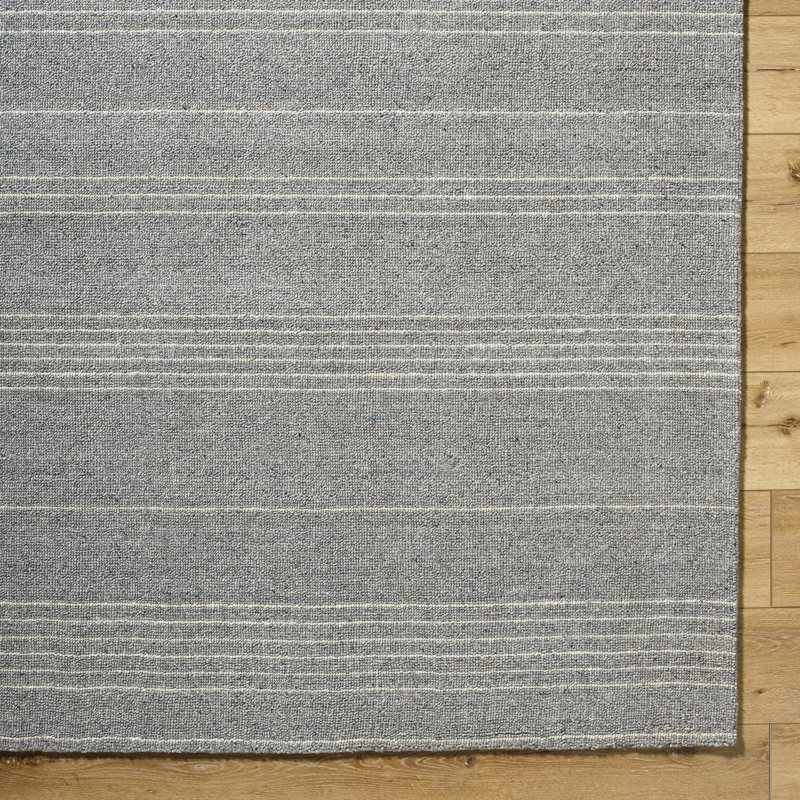 Romano Hand Loomed Wool Striped Area Rug, Rectangle 9' x 12'