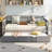 Solid Wood Full Size Daybed with Twin Trundle - Space-Saving Sleeper Sofa, Gray