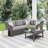 Martha Stewart Bedford Outdoor Modular Rattan Wicker 4-Seat Sectional Sofa With All-Weather Cushions-111234077-111234078