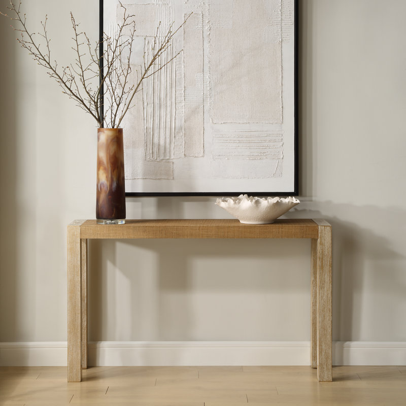 Chancey Grasscloth Console Table
