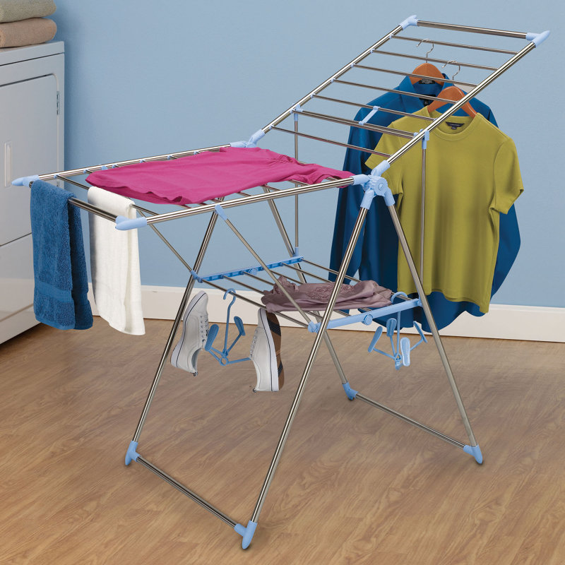 Séchoir à linge autoportant en acier inoxydable