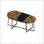 Ensemble de table de salle à manger 9 pièces avec plateau en grain de bois bicolore et 8 chaises en similicuir noir-130075980-130075977-129892172