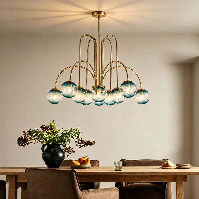 Lustre sphérique à 10 lumières à intensité variable Lowndes