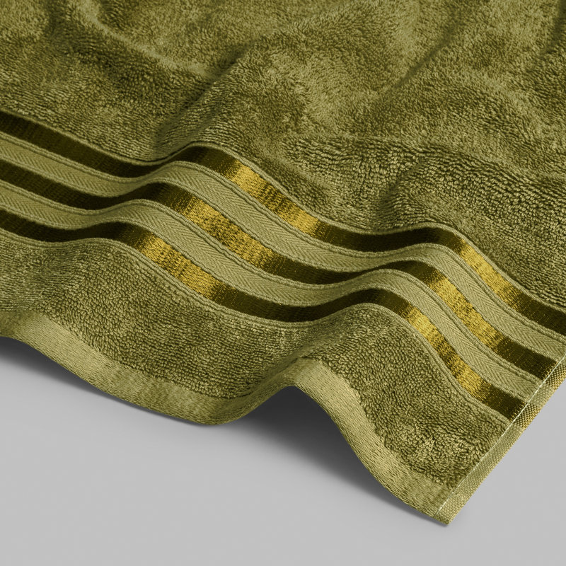 Arcadia Bath Sheet, Green, Fingertip Towel - 1 Pack