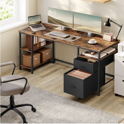 Metal Base Computer Desk