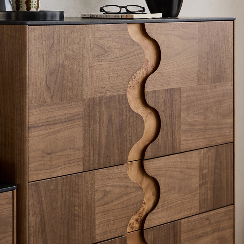Wooden sofa side cabinet multi-functional accent