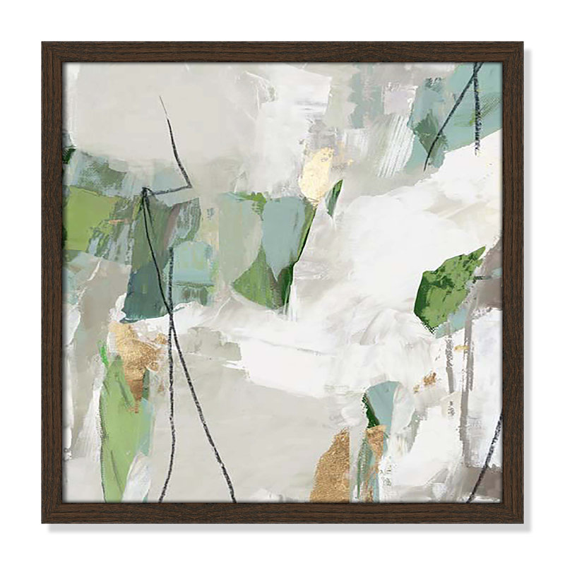 Enchanted Emerald I by Tom Reeves Print, 17" H x 17" W x 1.25" D, Walnut Slim Framed