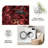 1PC Burgundy Red Floral Gold Frame area rugs for Living Room, Soft and Comfortable, Suitable for all seasons, easy-to-maintain, machine washable Indoor floor mat, Under Table Farmhouse suitable for dining table, bedroom, entryway, kitchen, hallway,-387836909