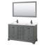 Ensemble de meuble-lavabo double 60 "avec miroir Deborah-23113260-97739022