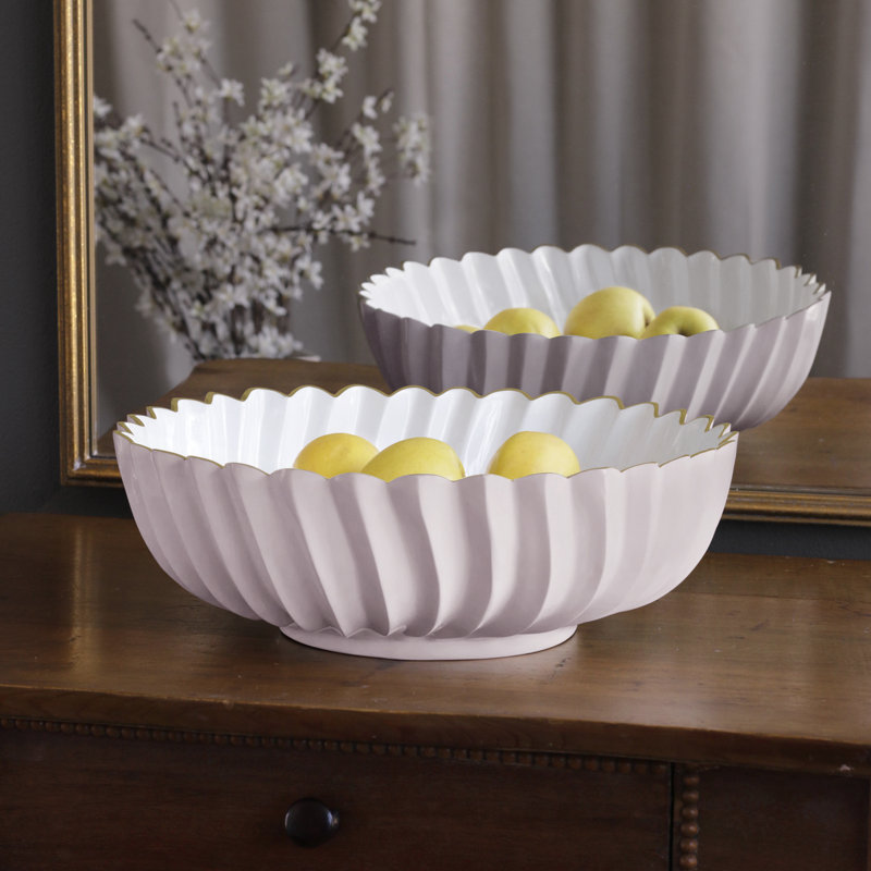 Encanto Serving Bowl, Cream/White, 14"