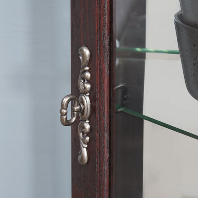 Vitrine de coin lumineuse cerise foncée