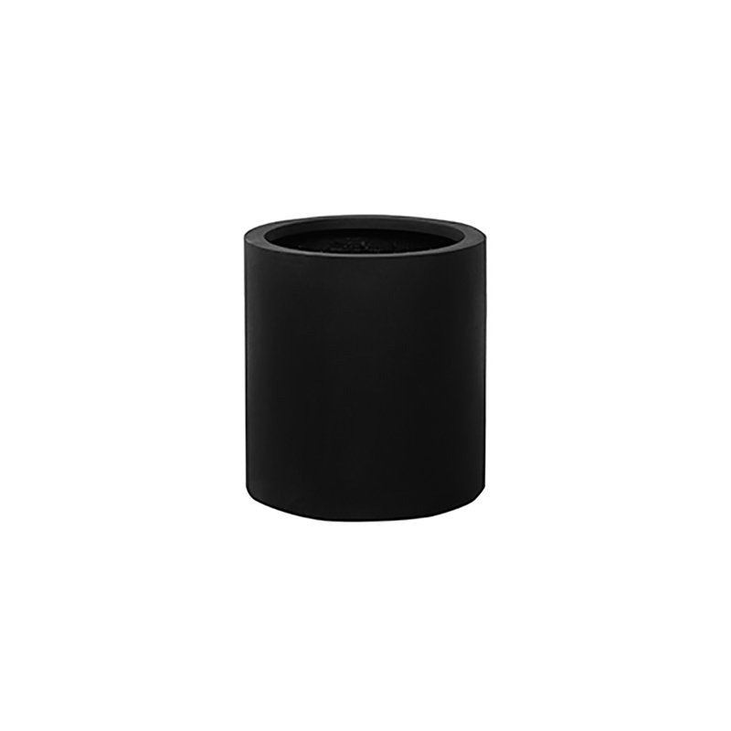 Pot de fleurs en fiberstone, Noir, H 12 po x l 12 po x P 12 po