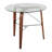 Trilogy Contemporary Round Dinette Table In Walnut Wood And Clear Glass By Lumisource-1306214354