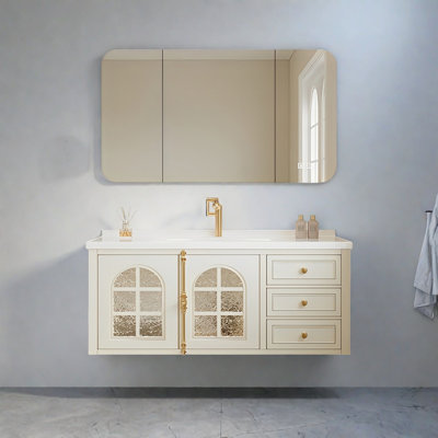 Armoire de salle de bain élégante de style rétro français